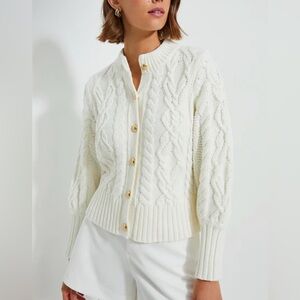 Tuckernuck Colette Cable Knit Sweater - Ivory - Size Small - NWOT
